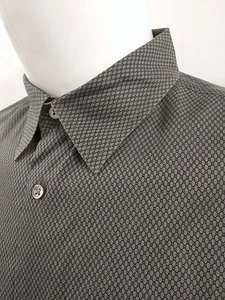 John Varvatos Gray Label Diamond Chain Mail Pattern Mens XL Dress Casual Shirt - Picture 1 of 5