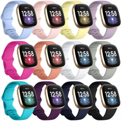 Replacement For Fitbit Versa 4 3/Sense 1 2 Silicone Sports Strap Band Wristband