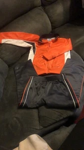 Asics Jogging Set Unisex Orange/Gray Size 4 - Picture 1 of 5