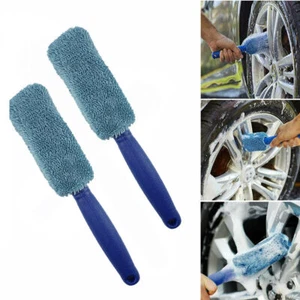 2X Auto Waschbürste Felgenbürste Mikrofaser KFZ Bürste Reinigungsbürste Pflegen - Bild 1 von 10