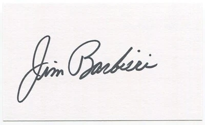 Jim Barbieri Signed 3x5 Index Card Autographed Signature Los Angeles Dodgers MLB - Image 1 of 2