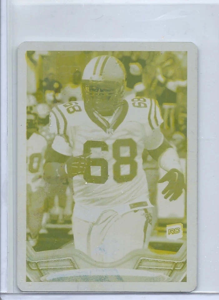 2013 TOPPS MINI RC YELLOW PRINTING PLATE KAWANN SHORT 1/1 PANTHERS ERROR - Image 1 of 2