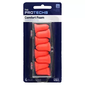 Protechs, Comfort Foam, tappi per le orecchie in schiuma, 4 paia + custodia - Foto 1 di 3