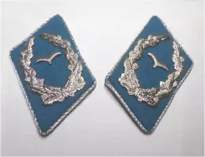 DDR NVA Kragenspiegel Luftwaffe für Uniform Jacke Luftstreitkräfte Offizier ... - Bild 1 von 2