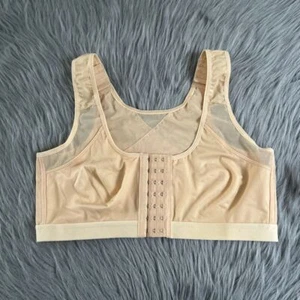 Sujetador sin forro sin aros para mujer talla XL beige cierre frontal inalámbrico ligero - Imagen 1 de 9