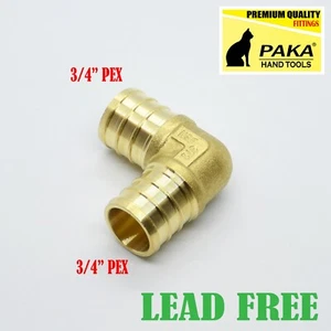 10 PIEZAS CODO PEX GRADO PREMIUM 3/4" X 3/4" - ACCESORIOS DE CRIMPADO DE LATÓN (SIN PLOMO) - Imagen 1 de 1