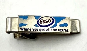 Vintage Esso Gas Öl Metall Krawattenklammer, wo Sie alle Extras im Etui bekommen - Bild 1 von 6