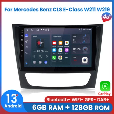 6+128GB Carplay Android Car Stereo Radio For Mercedes Benz CLS E-Class W211 W219 - Image 1 of 4