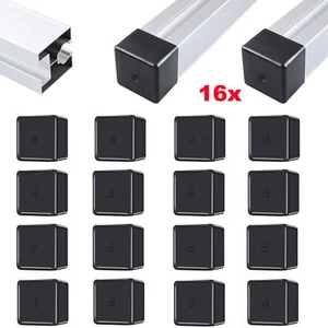 Endkappe Solarschiene Abdeckkappe PV Profil schwarz 40x40mm Abschluss PVC Kappe - Bild 1 von 10