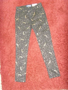 NWT NEW Old Navy Rockstar Jeggings Halloween black with shooting stars girls 10 - Picture 1 of 1