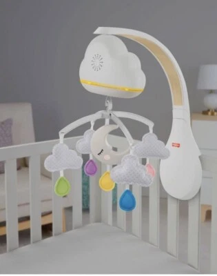Fisher-Price Motorizado Calmante Nubes Infantil Cuna Móvil Chupete Caja Abierta Foto 1 de 4