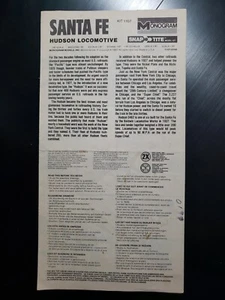 VINTAGE MONOGRAM MODEL HUDSON LOCOMOTIVE KIT 1107-200 1:87 INSTRUCTIONS ONLY - Picture 1 of 3