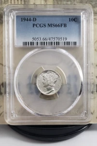 1944-D Liberty Mercury Silver Dime - PCGS MS66FB - schöne Münze! 0519 - Bild 1 von 6