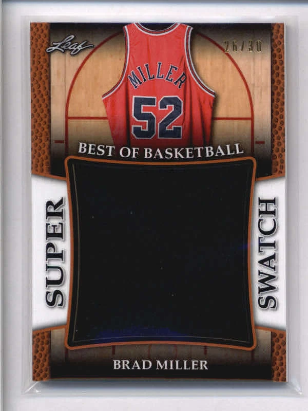BRAD MILLER 2017 LEAF BEST OF BASKETBALL SUPER SWATCH JERSEY #26/30 AJ1078 - Image 1 of 1