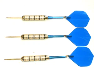 Steel Tip Darts, Used 23 Gram Plated with New Aluminum Shafts & Flights #3931 - Picture 1 of 3