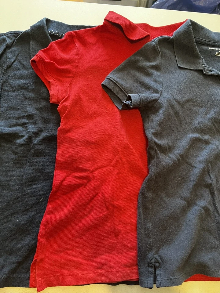 OLD NAVY Girls Kid Size 10 School Uniform Shirt Top Blouse Short Sleeve SET OF 3 - Image 1 of 4