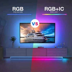 10M 20M LED Strip Lights RGB 5050/RGBIC WS2812B Infrared Bluetooth Ontroller TV - Picture 1 of 4