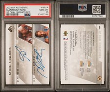 Carmelo Anthony 2003 SP Authentic Rookie On Card Auto PSA 10