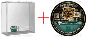 2023 NHL WINTER CLASSIC BOSTON BRUINS HOCKEY PUCK W/EVENT CUBE  January 2, 2023 - Picture 1 of 4