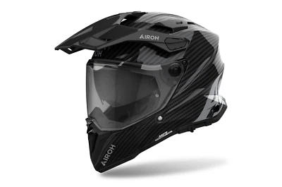 AIROH COMMANDER 2 FULL CARBON GLOSS CASCO IN FIBRE COMPOSITE ON OFF TAGLIA S - Immagine 1 di 4