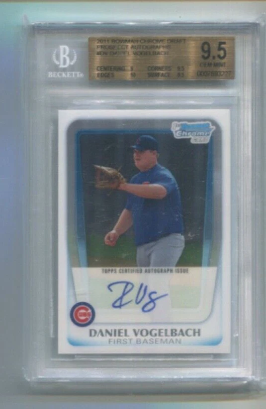 2011 Bowman Chrome проект - DAN VOGELBACH - автограф дебютанта - кубики BGS 9,5 - Изображение 1 из 1