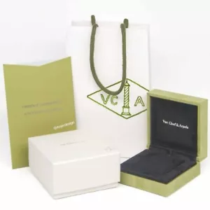 VCA Van Cleef & Arpels Suede Necklace Box + Outer Box + Bag+ Certificate New! - Picture 1 of 2