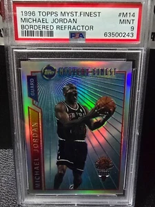 1996 Topps Mystery Finest Bordered Refractor MICHAEL JORDAN #M14 PSA 9 MINT - Picture 1 of 2