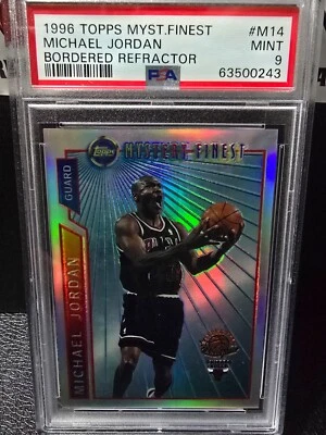 1996 Topps Mystery Finest Bordered Refractor MICHAEL JORDAN #M14 PSA 9 MINT - image 1 of 2