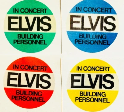 Elvis Presley set of 4 working personnel backstage passes, 1970s - Image 1 of 2