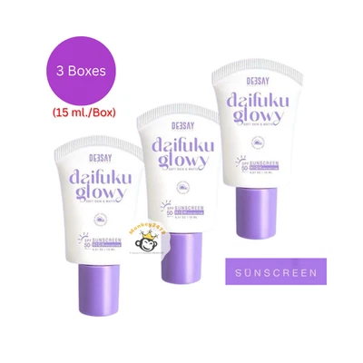 3x Deesay Daifuku Glowy Soft Skin Matt Sunscreen SPF 50PA+++ skin bright shiny - Image 1 of 4