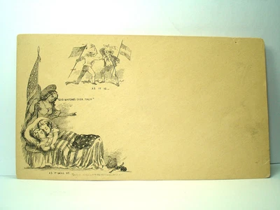 Civil War GOD WATCHES OVER THEM Patriotic Cover - Image 1 of 2