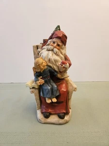 Estatuilla de Papá Noel y Niña 8" Decoración de Navidad Cooperativa Creativa - Imagen 1 de 10