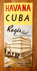 Vintage 1950s Regis Hotel Pre-Castro Cuba Hotel Vacation Travel Pamphlet - Picture 1 of 3