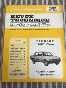 Revue Technique PEUGEOT 505 2.3 2.5 D GRD SRD SRD Turbo Peugeot 505 Diesel Rta - Foto 1 di 20