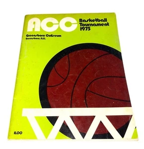 Programma Guida Torneo ACC Basket 1975 Greensboro Colosseo Phil Ford UNC - Foto 1 di 14