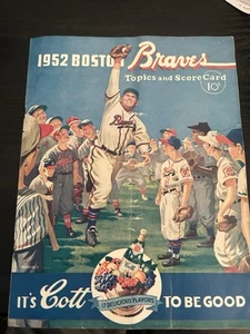 1952 Boston Braves Program - No Writing! Great Shape, Flexible With Offers - Picture 1 of 5