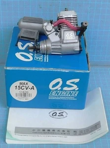 O.S.MAX-15CV-A 2.49cc 2-stroke glow engine with muffler, used for R/C airplane - Picture 1 of 3