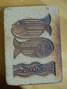 ROGER CAPRON KERAMIKFLIESE ASTROLOGISCHES ZEICHEN FISCH - Bild 1 von 8