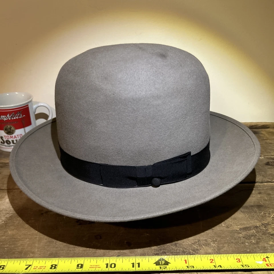 Magnificent Vintage Mallory Grey Premier Quality Pliafelt Hat Very Rare Size 7 - Image 1 of 4
