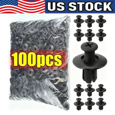 8 mm Clips de parachoques retenedor auto coche plástico remaches sujetador guardabarros empuje X1200 un. Foto 1 de 4