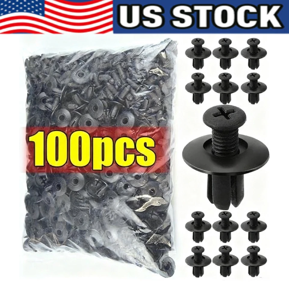 8 mm Clips de parachoques retenedor auto coche plástico remaches sujetador guardabarros empuje X1200 un. Foto 1 de 4