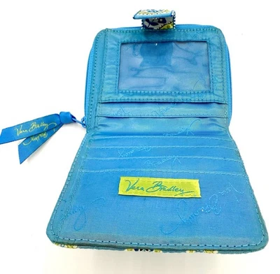 Cartera Plegable Vintage Vera Bradley Primavera 2005 Bermuda Azul. Foto 1 de 4