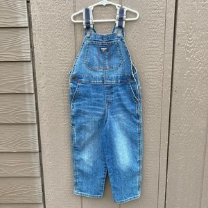 Oshkosh bgosh boys size 5T denim overalls - Picture 1 of 3