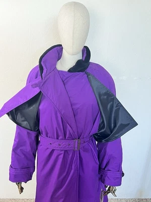 VTG 80s NWT Bill Blass Royal Purple Down Coat Size 8 - Image 1 of 4