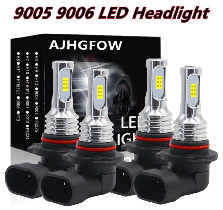 KIT COMBINADO de bombillas de faros LED de haz alto/bajo para Chevy C1500 2500 3500 1990-98 8000K Foto 1 de 4