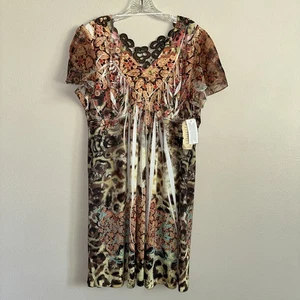 One World Empire Taille Kleid verziert Gr. 1X Fee skurril seidig Stretch Neu mit Etikett - Bild 1 von 10