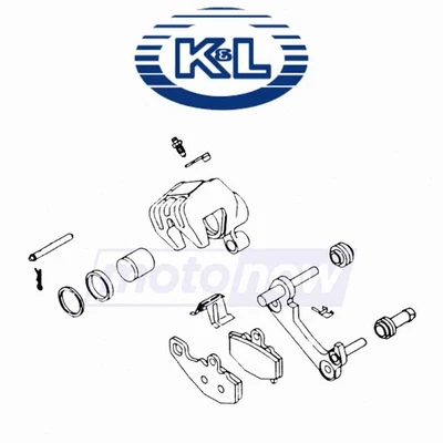 K&L Supply Front Brake Caliper Rebuild Kit for 1988-1990 Honda NX250 - Brake wp Foto 1 de 4