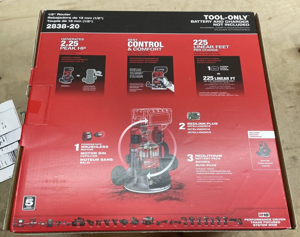 Milwaukee 2838-20 M18 FUEL 1/2" Router (Tool-Only) - Image 1 of 1
