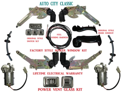 1961 1962 Chevrolet Power Window & Vent Kit Impala Convertible Pontiac Orig GM Foto 1 de 4