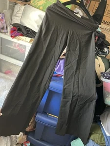 CHARLOTTE RUSSE COMFY ELASTIC WAIST WORK CASUAL WIDE LEG BLACK PANTS XS NWT - Picture 1 of 8
